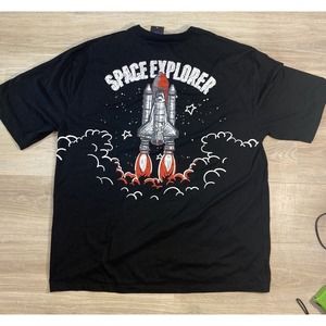 NWT Vintage Southpole Nasa Space Explorer T Shirt Mens Sz 5XL Big Black Apollo